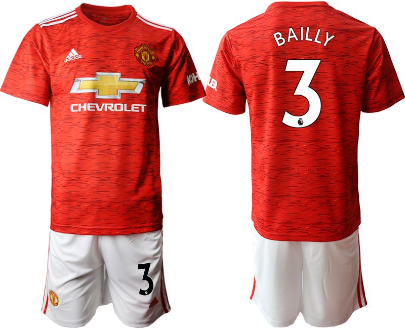 Men 2020-2021 club Manchester United home #3 red Soccer Jerseys->manchester united jersey->Soccer Club Jersey